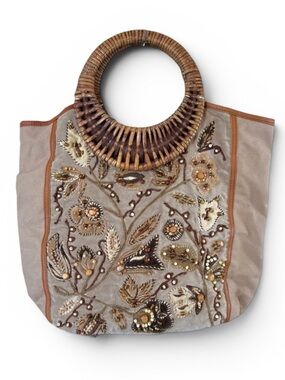 Fossil Beaded Boho Bag